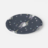 Einhorn Pappteller (Schrägansicht)