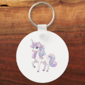 Einhorn-Party-Button Schlüsselanhänger (Vorderseite)