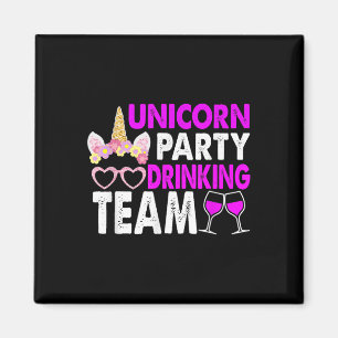 Einhorn Party Drink Team Hochzeit Braut und Groo Magnet