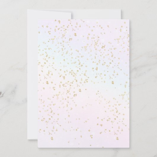 Einhorn-Party Einladung (Rückseite)