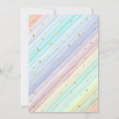 Einhorn-Party Einladung | Unicorn Cake (Rückseite)