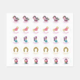 Einhorn-Party-Lila-Etiketten Etiketten