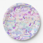 Einhorn-Party Pappteller (Vorderseite)