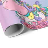 Einhorn-Party-Regenbogenpresse Geschenkpapier (Rolleneckpunkt)