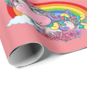 Einhorn-Party-Regenbogenpresse Geschenkpapier (Rolleneckpunkt)