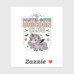Einhorn Pastell Goth Einhorn Club Trend Grafik T-S Aufkleber