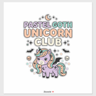 Einhorn Pastell Goth Einhorn Club Trend Grafik T-S Aufkleber