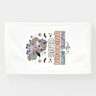 Einhorn Pastell Goth Einhorn Club Trend Grafik T-S Banner