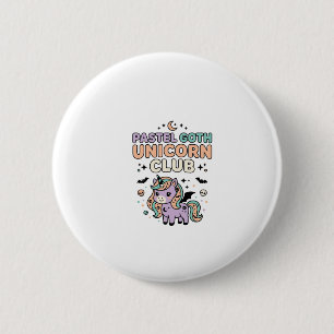 Einhorn Pastell Goth Einhorn Club Trend Grafik T-S Button