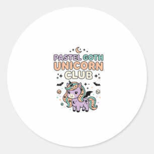 Einhorn Pastell Goth Einhorn Club Trend Grafik T-S Runder Aufkleber