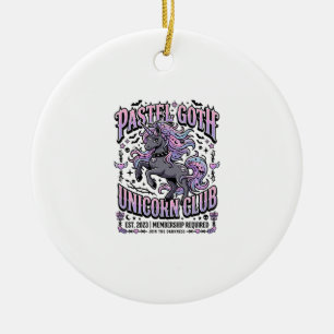 Einhorn Pastell Goth Einhorn Club Werbeaufkleber Keramik Ornament