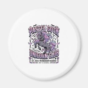 Einhorn Pastell Goth Einhorn Club Werbeaufkleber Magnet