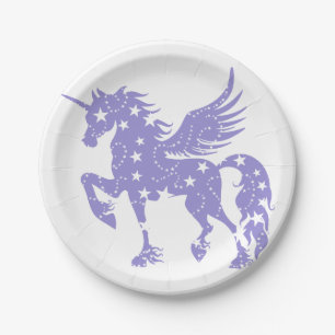 Einhorn Pegasus - Hintergrundfarbe wählen Pappteller