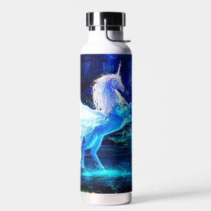Einhorn-Pegasus-Magie im Mondlichtwald Trinkflasche
