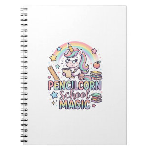 Einhorn Pencilcorn Schule Magie Liebenswerter Aufk Notizblock