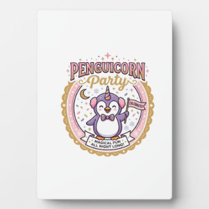 Einhorn Penguicorn Party POD Fertig Zazzle Design_ Fotoplatte