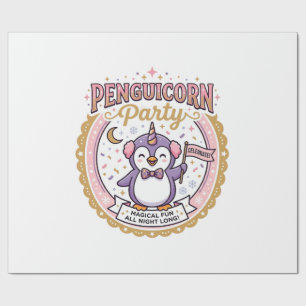 Einhorn Penguicorn Party POD Fertig Zazzle Design_ Geschenkpapier