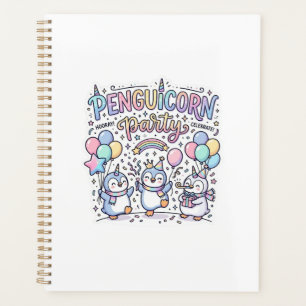 Einhorn Penguicorn Party Premium Vektor Vektorgraf Planer