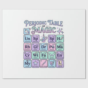 Einhorn Periodensystem der Magie Grafikdesign Mer Geschenkpapier