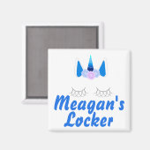 Einhorn-Personalisiert-Locker Magnet (Vorderseite/Rückseite)