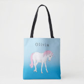 Einhorn Personalisiert Tote Bag Tasche (Vorderseite)