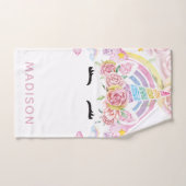 Einhorn Personalisierter Glitzer Badhandtuch Set (Handtuch)