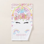 Einhorn Personalisierter Glitzer Handtuch (Handtuch)