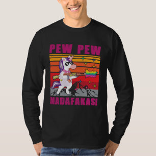 Einhorn Pew Pew Madafakas Vintage Einhorn T-Shirt