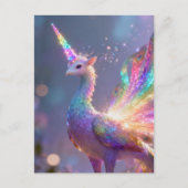 Einhorn-Pfau-Hybrid Postkarte (Vorderseite)