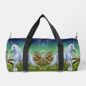 Einhorn Pferd durch Tor Personalisiert Duffle Bag (Rückseite)