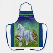 Einhorn Pferd durch Tor Personalisiert Schürze (Vorderseite)