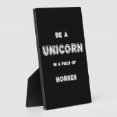 Einhorn Pferde Fotoplatte (Seite)