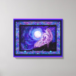 Einhorn Pferdepony Equine Equus Reittier Lila Leinwanddruck