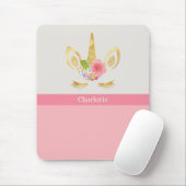 Einhorn Pfirsichfarben Personalisiert Mousepad (Mit Mouse)