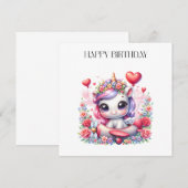 Einhorn-Pilot-Geburtstag Einladung (Vorne/Hinten)
