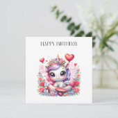 Einhorn-Pilot-Geburtstag Einladung (Stehend Vorderseite)