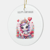 Einhorn-Pilot-Geburtstag Keramik Ornament (Links)