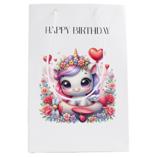 Einhorn-Pilot Geburtstag Mittlere Geschenktüte