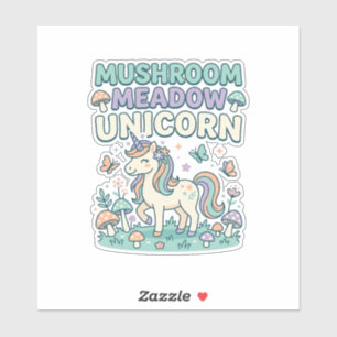 Einhorn Pilz Wiese Einhorn Trend T-Shirt Des Aufkleber