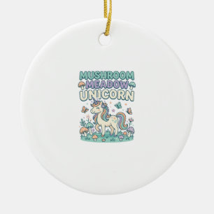 Einhorn Pilz Wiese Einhorn Trendy T-Shirt Des Keramik Ornament
