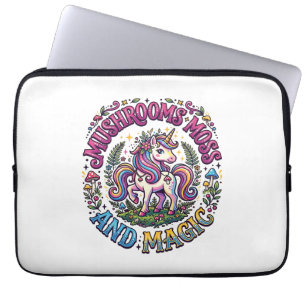 Einhorn Pilze Moos und Magie Werbe-Shirt  Laptopschutzhülle