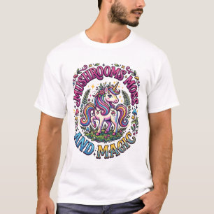 Einhorn Pilze Moos und Magie Werbe-Shirt  T-Shirt