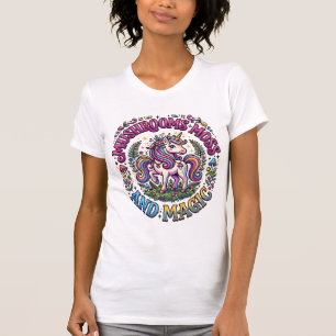 Einhorn Pilze Moos und Magie Werbe-Shirt T-Shirt