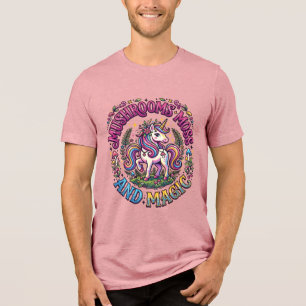 Einhorn Pilze Moos und Magie Werbe-Shirt Tri-Blend Shirt