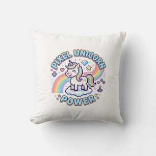 Einhorn Pixel Einhorn Power Grafikdesign Produkt Kissen