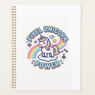 Einhorn Pixel Einhorn Power Grafikdesign Produkt Planer