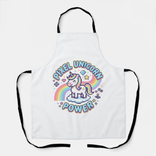 Einhorn Pixel Einhorn Power Grafikdesign Produkt Schürze
