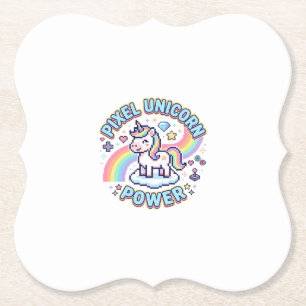 Einhorn Pixel Einhorn Power Grafikdesign Produkt Untersetzer