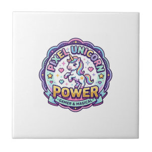 Einhorn Pixel Einhorn Power POD Fertige Apparel Gr Fliese