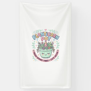 Einhorn-Planticorn-Topf Grafikdesign Grafik-T-Shir Banner